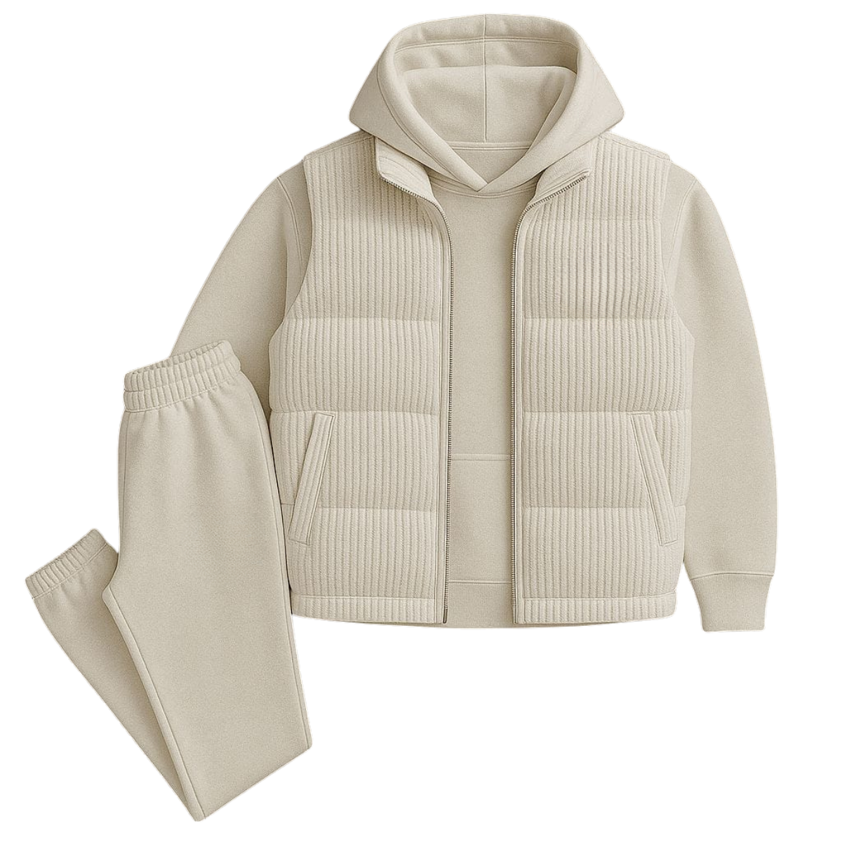 PRL™ Wohlfühl-Set – Hoodie, Steppweste & Hose